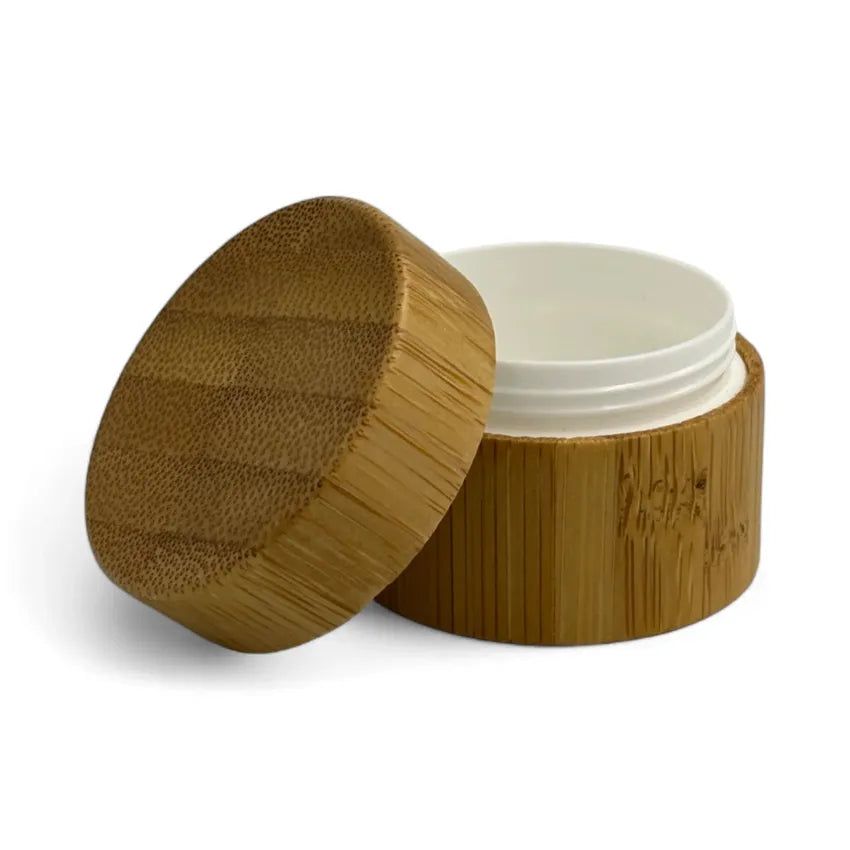 15ml Natural Bamboo Skincare Pot with Screw Lid - Eco Friendly