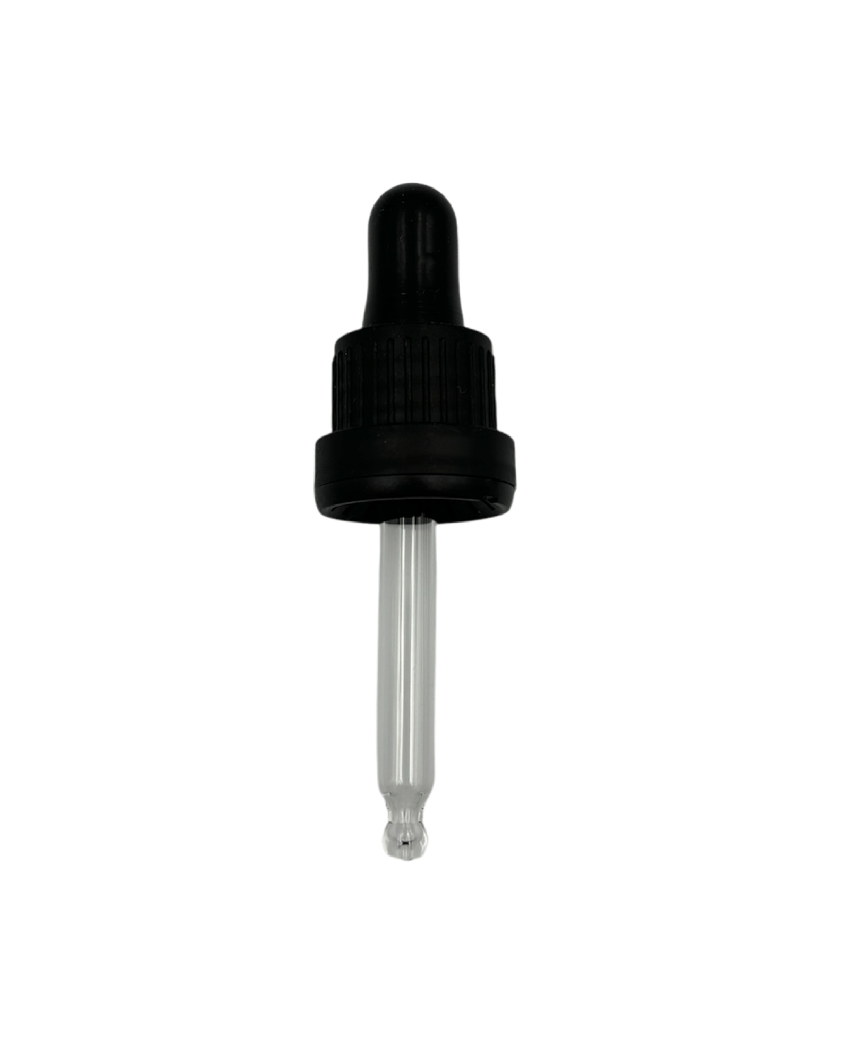 15ml Black Tamper Evident Ball End Dropper Pipette (Type III) DIN18