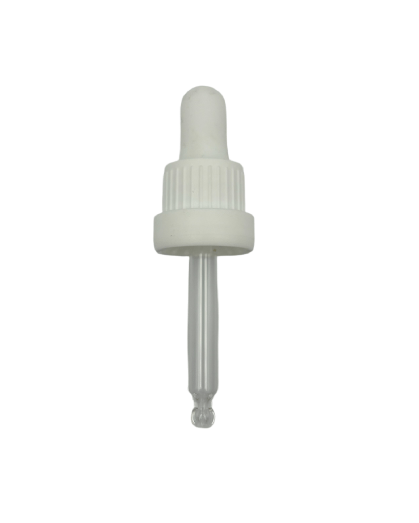 15ml White Tamper Evident Ball End Dropper Pipette (Type III) DIN18
