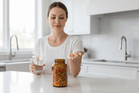 200ml Amber Glass Vitamin Jar
