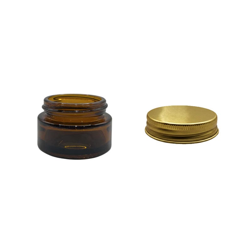 20ml Amber Glass Jar With Gold Aluminium Lid