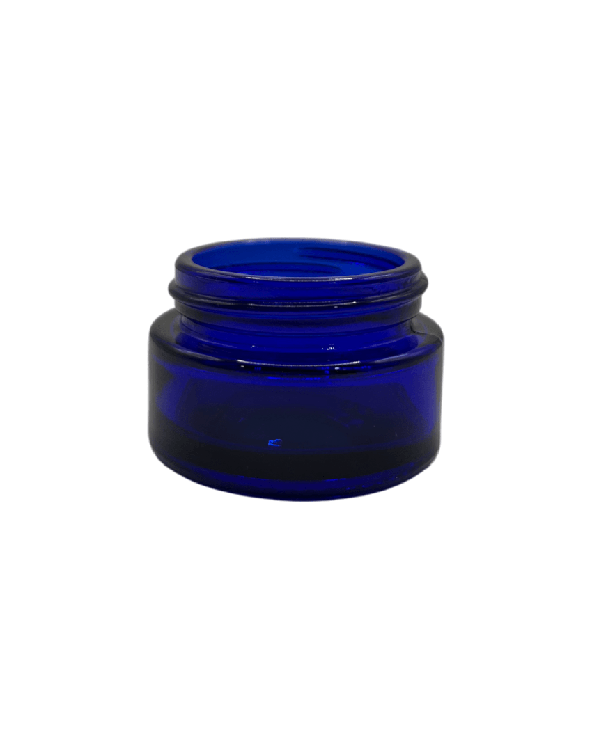 20ml Blue Glass Jar With Gold Aluminium Lid