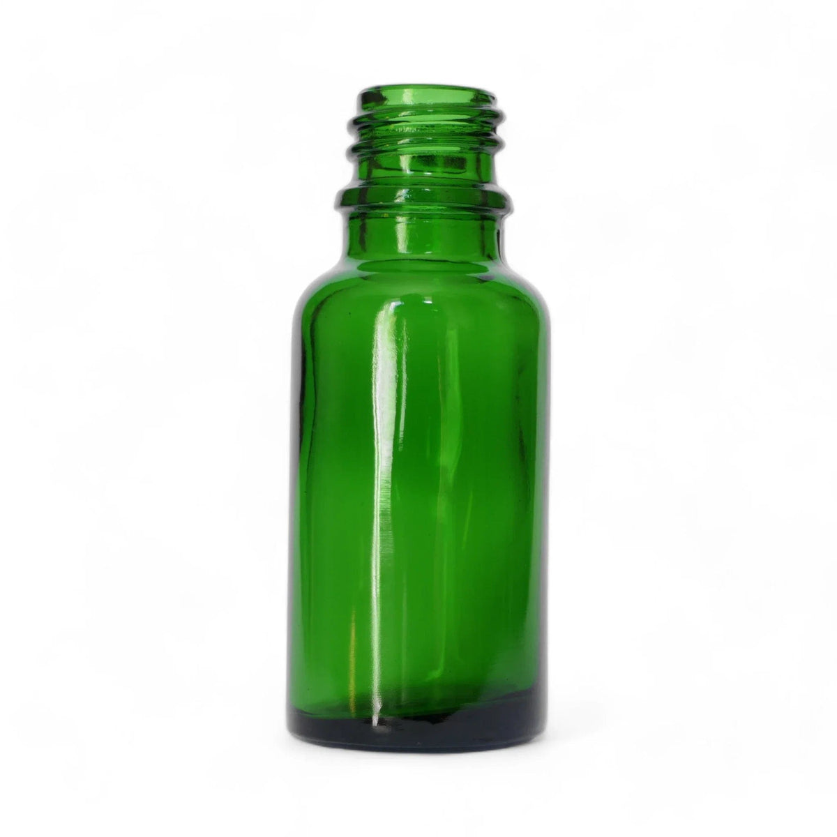 20ml Green Glass Dropper Bottle & Roller Ball and Lid