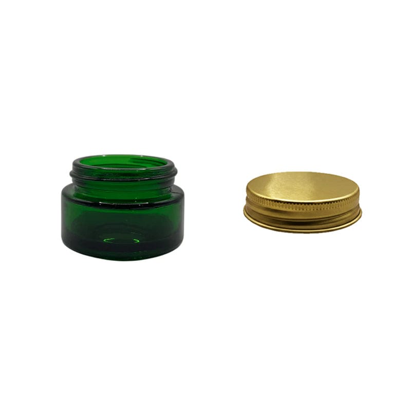 20ml Green Glass Jar With Gold Aluminium Lid