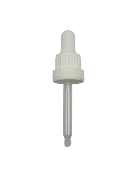 20ml White Tamper Evident Ball End Dropper Pipette (Type III) DIN18