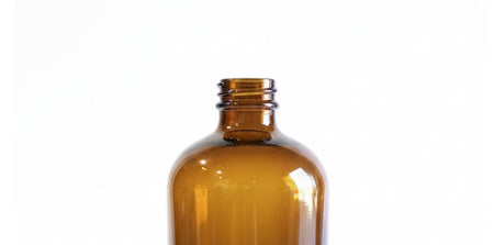 250ml Amber Boston Bottle with Black Lotion Pump Dispenser