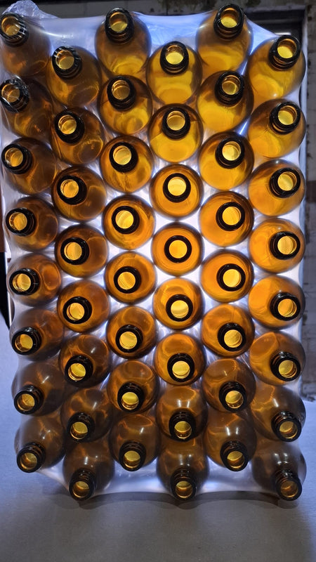 250ml Amber Boston Glass Bottle