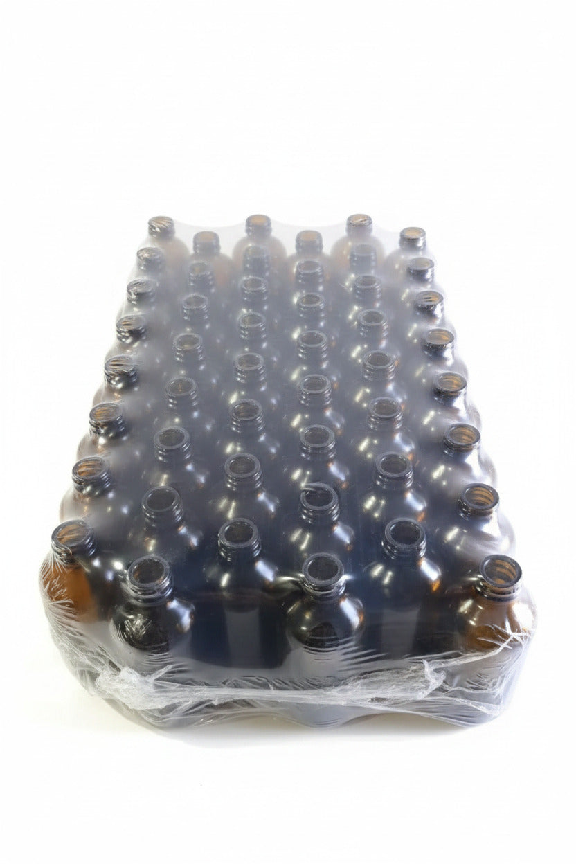 250ml Amber Boston Glass Bottle