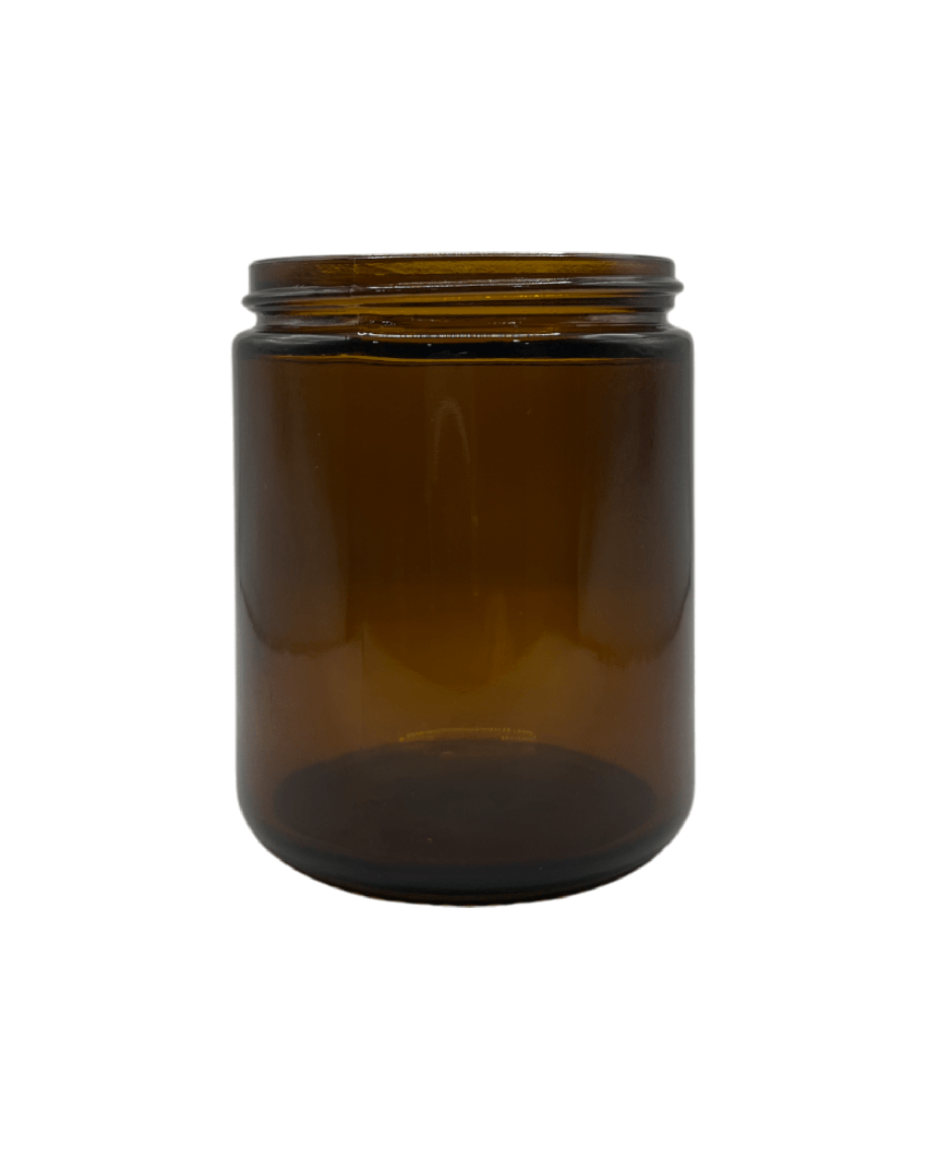 250ml Amber Glass Jar With Black PP Lid - Pack of 15