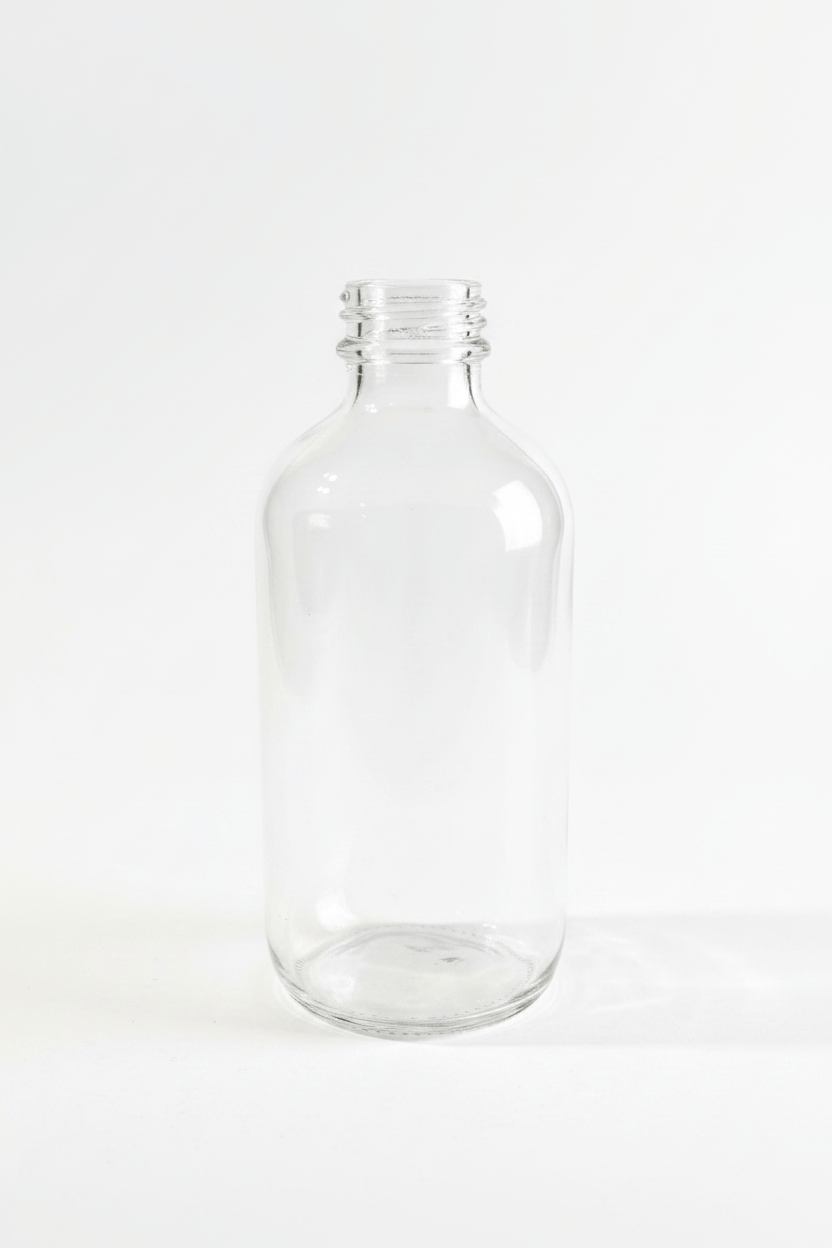 250ml Clear Boston Glass Bottle