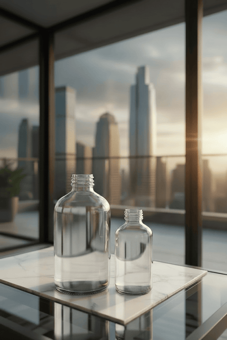 250ml Clear Boston Glass Bottle