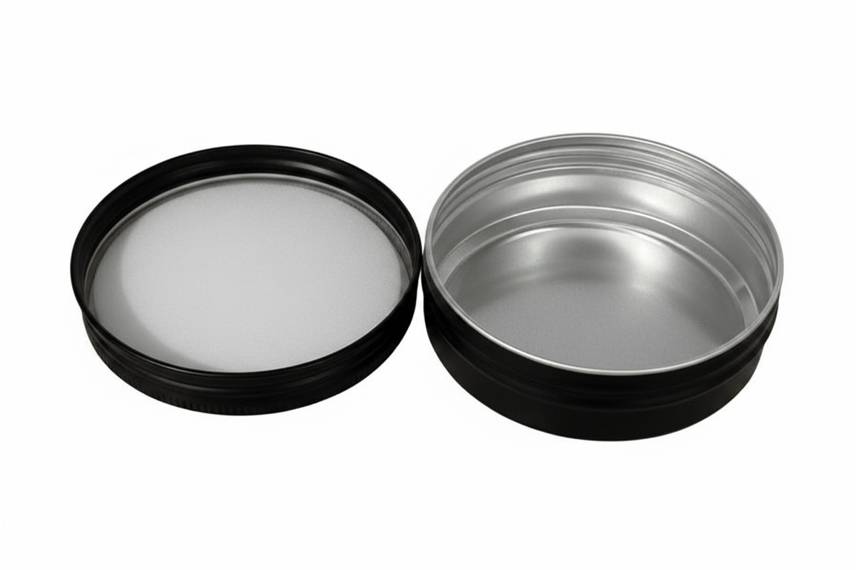 250ml Matte Black Aluminium Screw Lid Tin