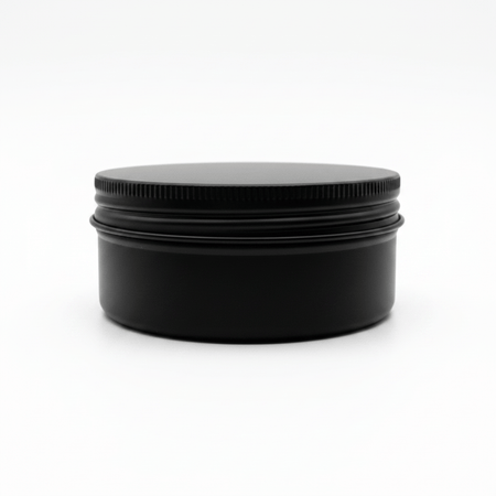 250ml Matte Black Aluminium Screw Lid Tin