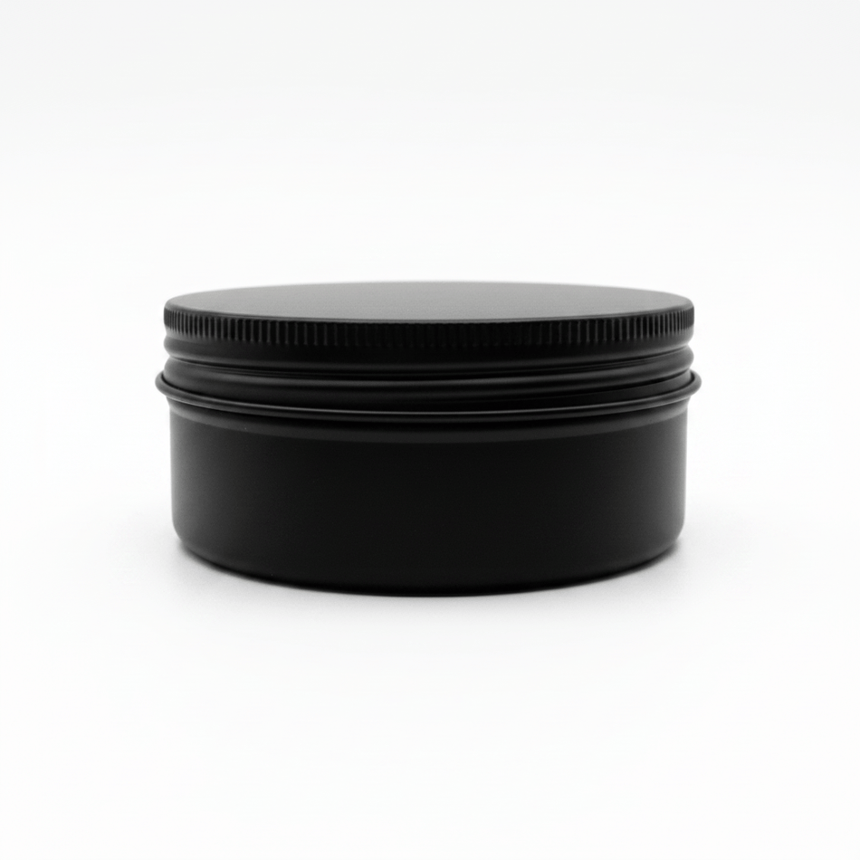 250ml Matte Black Aluminium Screw Lid Tin