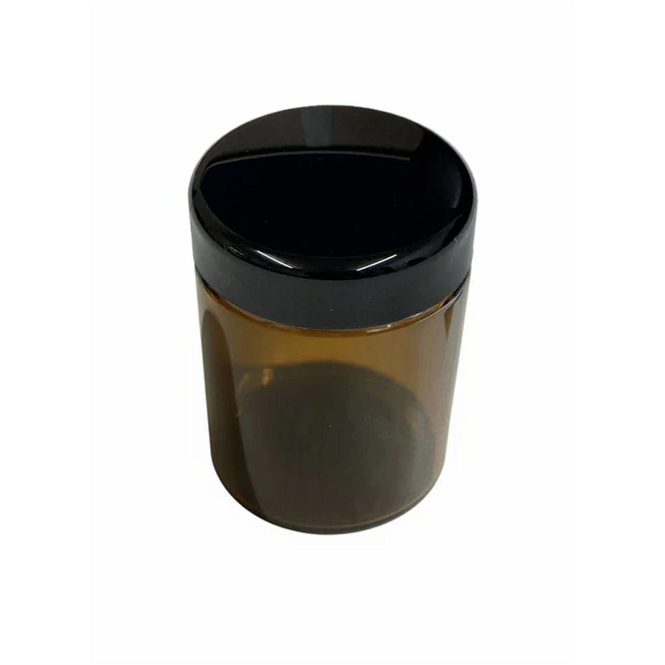 250ml Premium Amber Glass Jar With Black SAN Cap