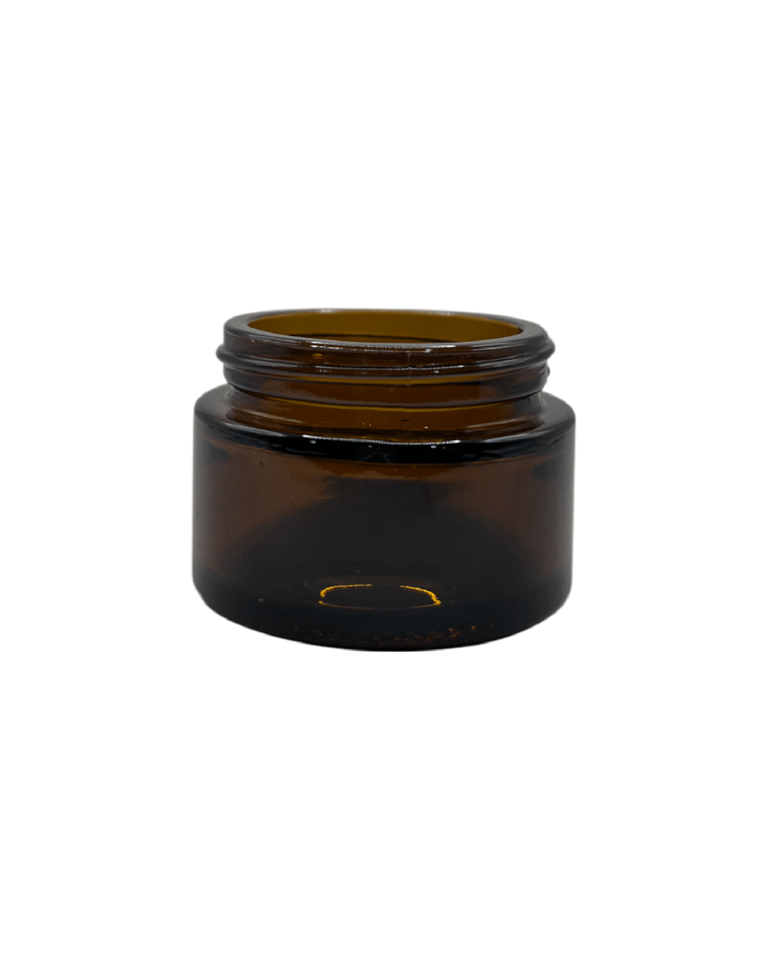 30ml Amber Glass Jar With Gold Aluminium Lid - Pack of 15