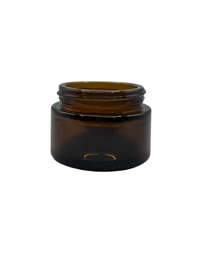 30ml Amber Glass Jar With Gold Aluminium Lid - Pack of 15