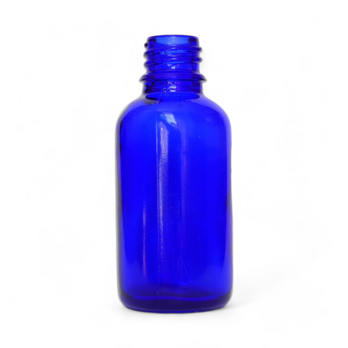 30ml Blue Glass Dropper Bottle with Silver Lotion Pump with Silver Over Cap
