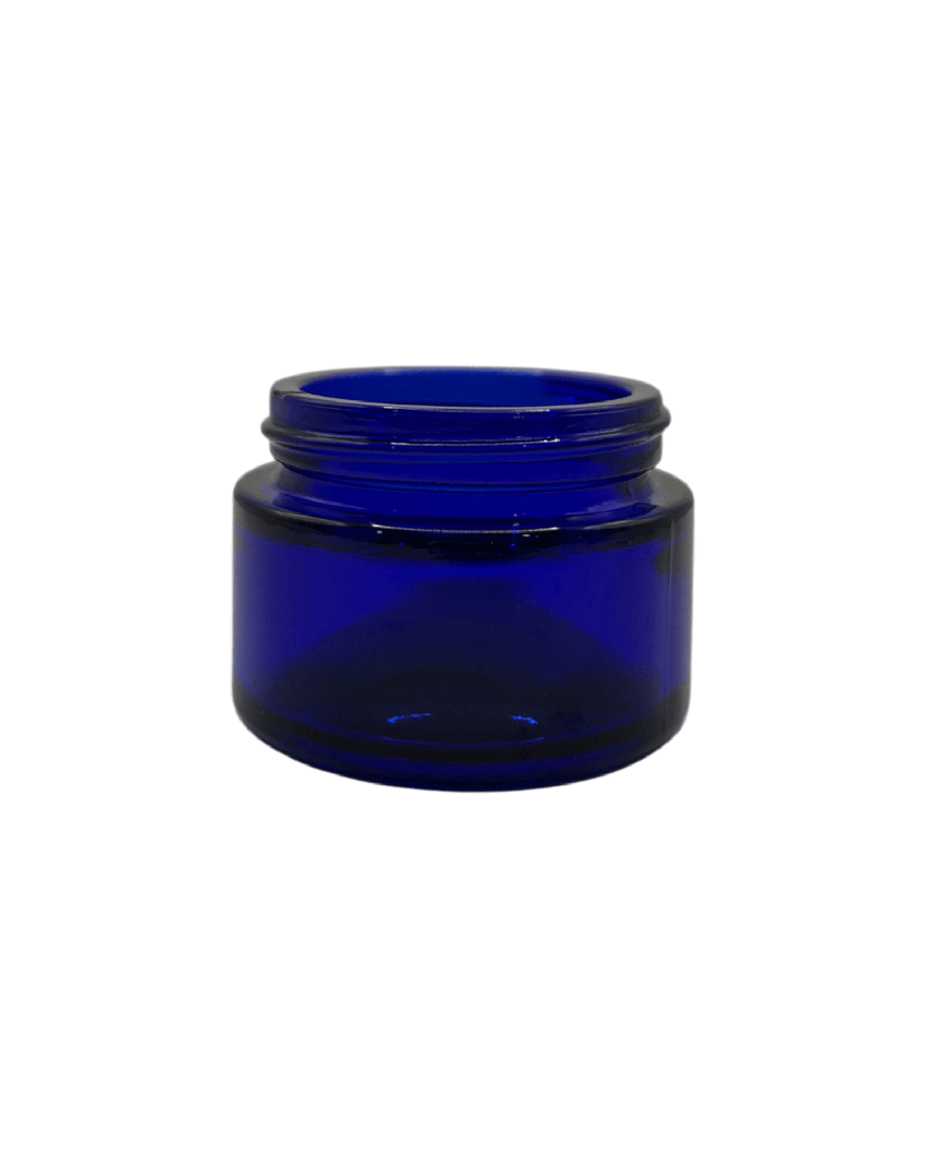 30ml Blue Glass Jar With Gold Aluminium Lid - Pack of 15