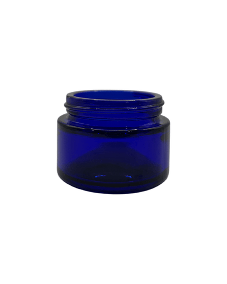 30ml Blue Glass Jar With Gold Aluminium Lid - Pack of 15
