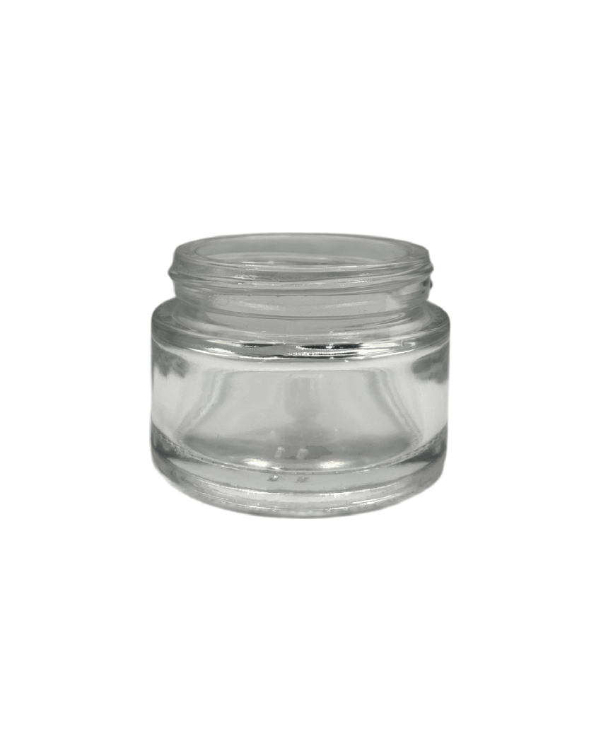 30ml Clear Glass Jar With Gold Aluminium Lid - Pack of 15