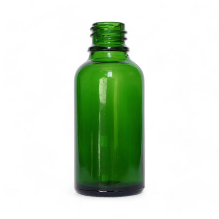 30ml Green Glass Dropper Bottle with 30ml White TE BEP - Pack of 12