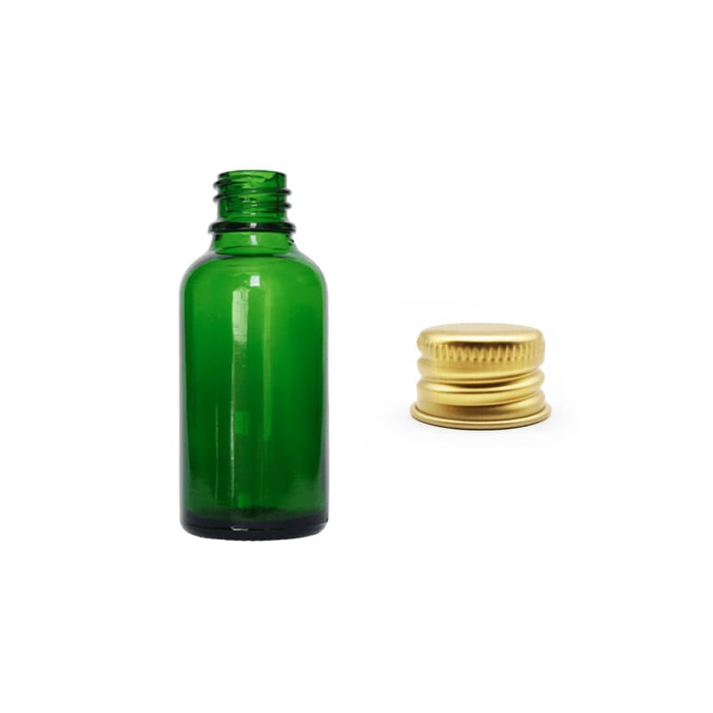 30ml Green Glass Dropper Bottle with Gold Aluminium Cap
