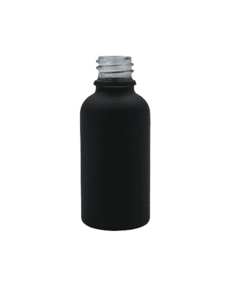 30ml Matte Black Glass Dropper Bottle