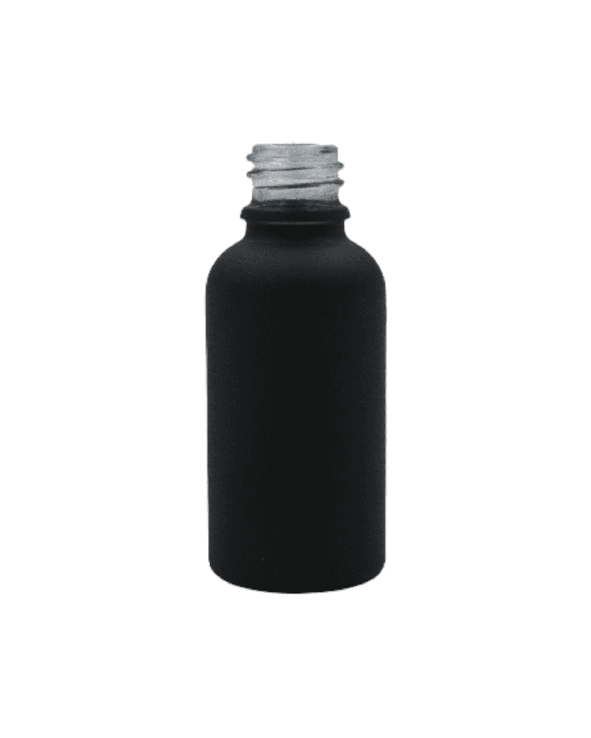 30ml Matte Black Glass Dropper Bottle