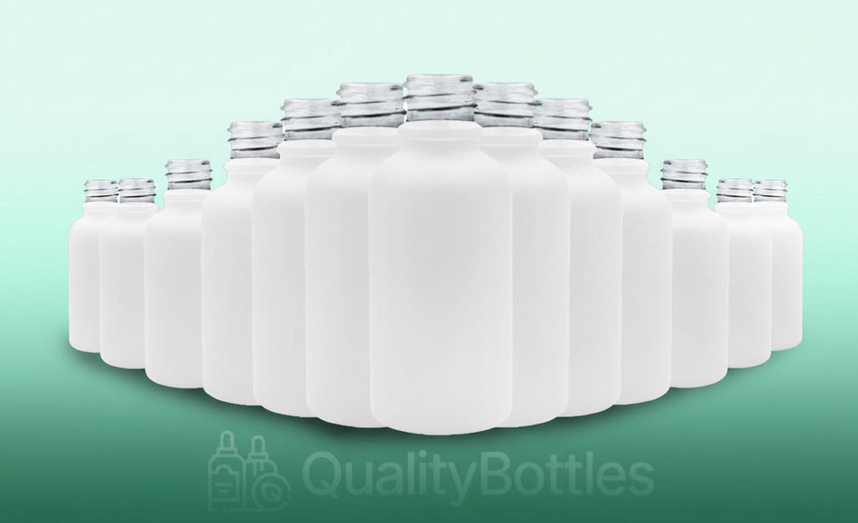 30ml Matte White Glass Dropper Bottle with 30ml Black TE BEP - Pack of 12