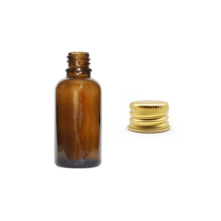 30ml Premium Amber Glass Dropper Bottle with Gold Aluminium Cap