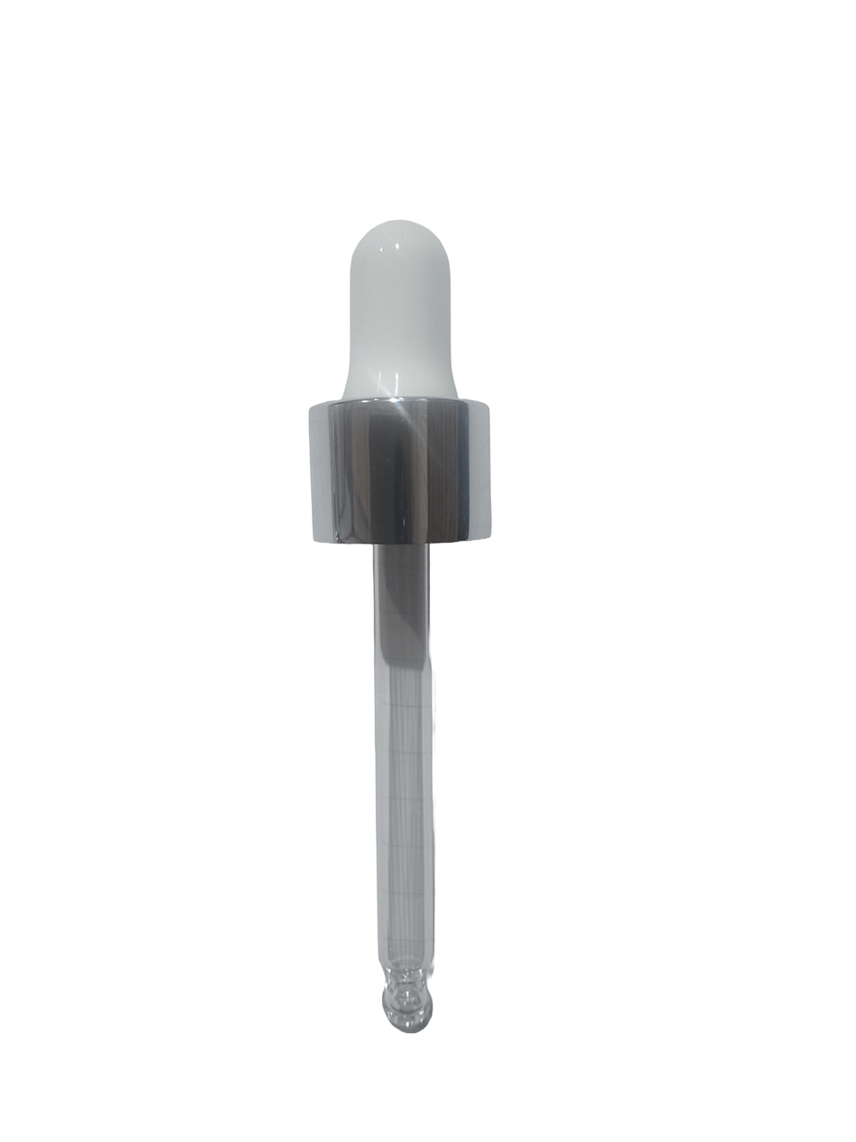 30ml White & Silver Ball Ended Pipette