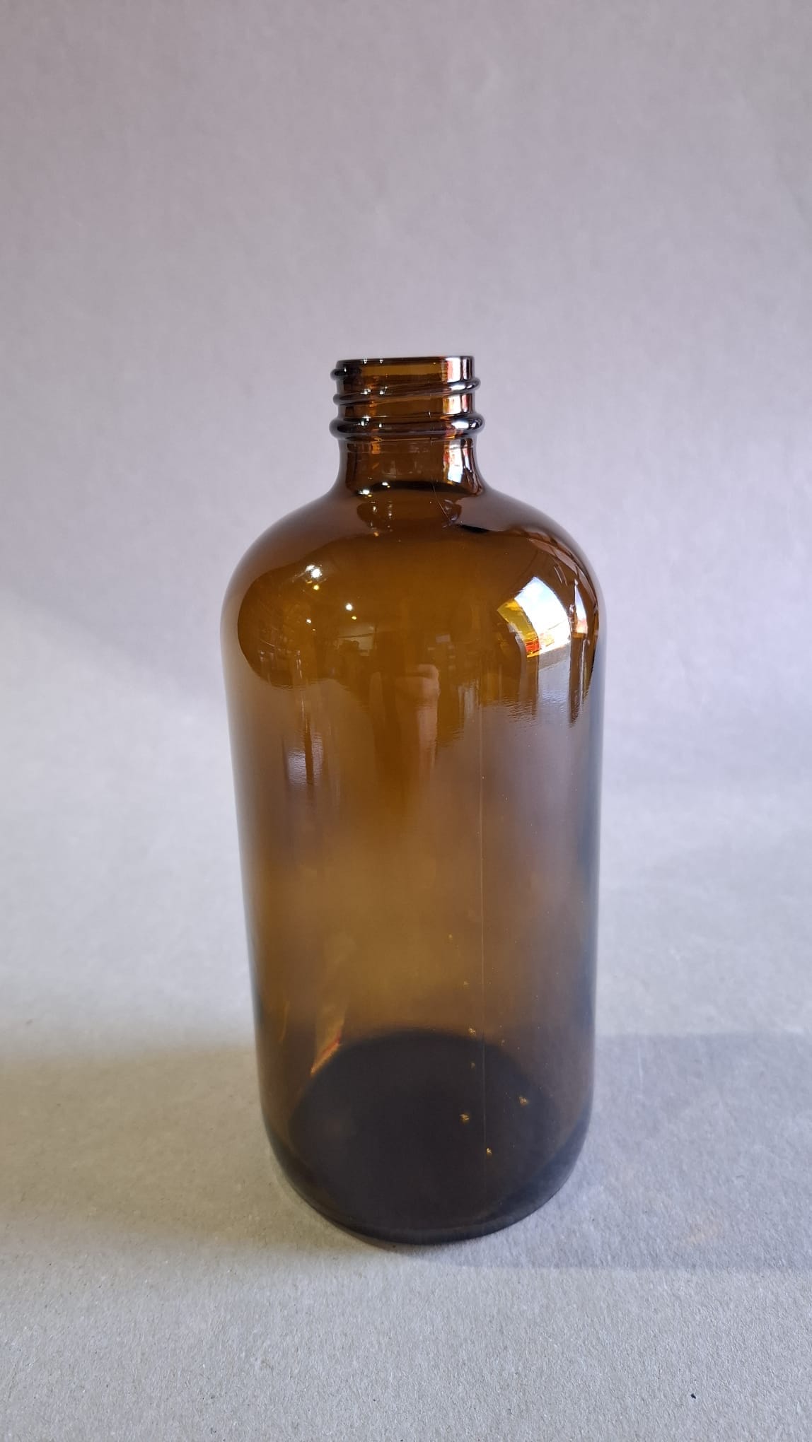 500ml Amber Boston Glass Bottle