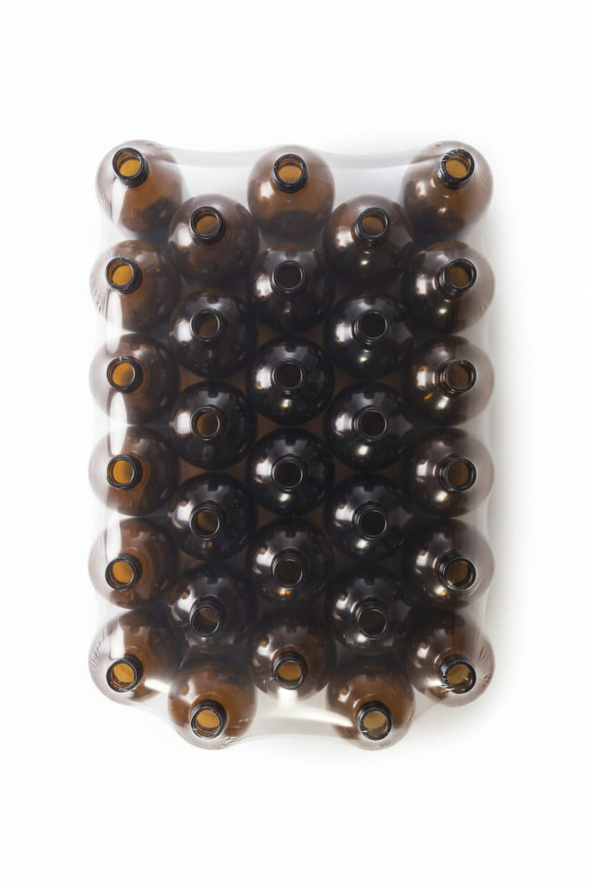 500ml Amber Boston Glass Bottle
