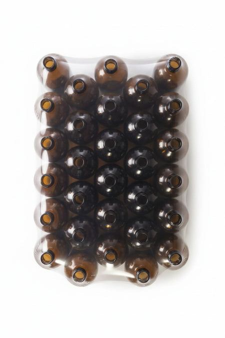500ml Amber Boston Glass Bottle