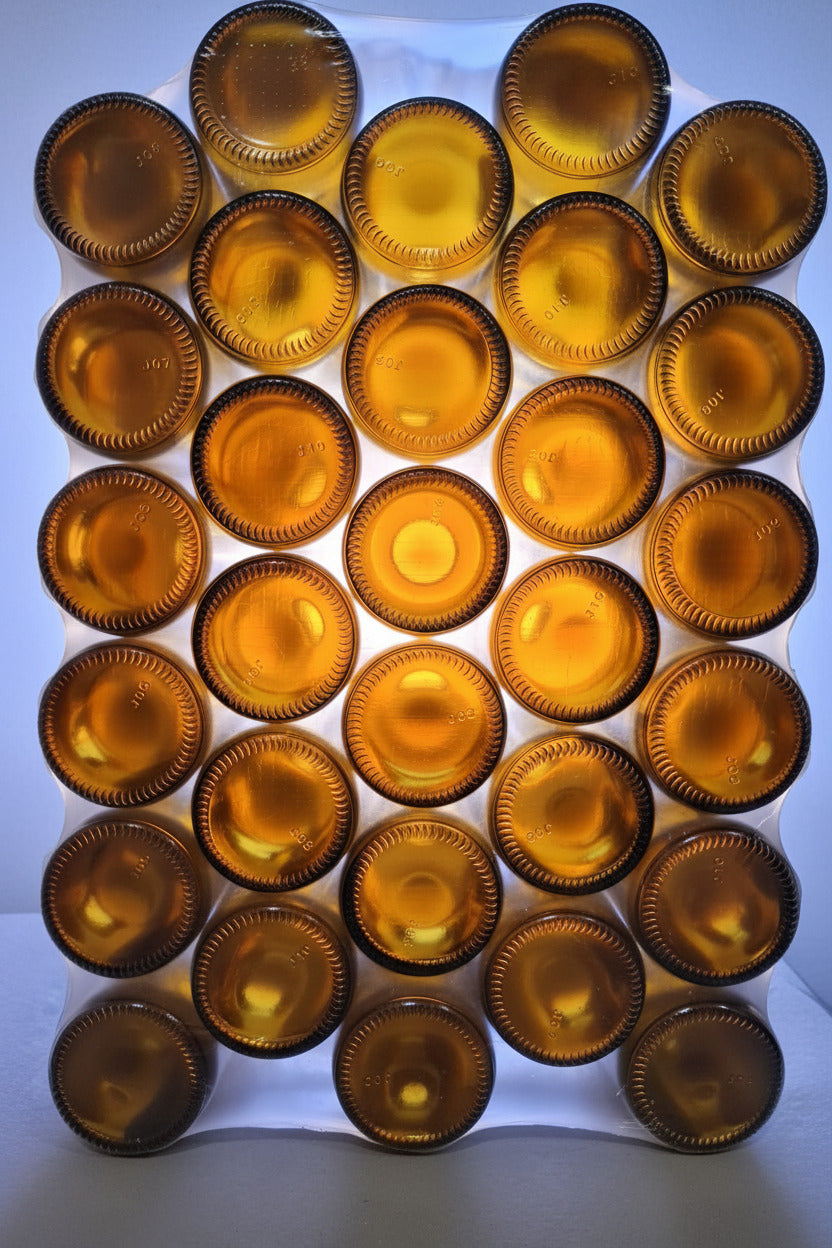 500ml Amber Boston Glass Bottle