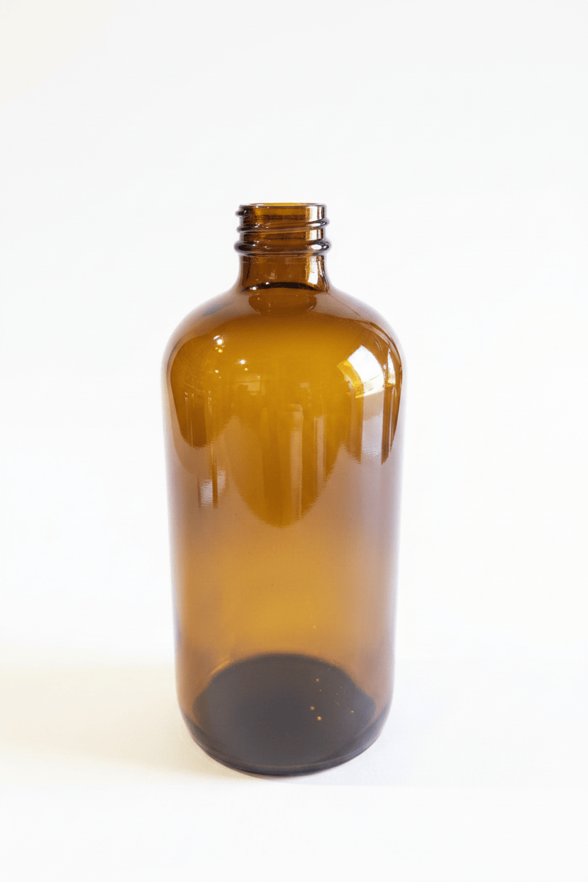 500ml Amber Boston Glass Bottle