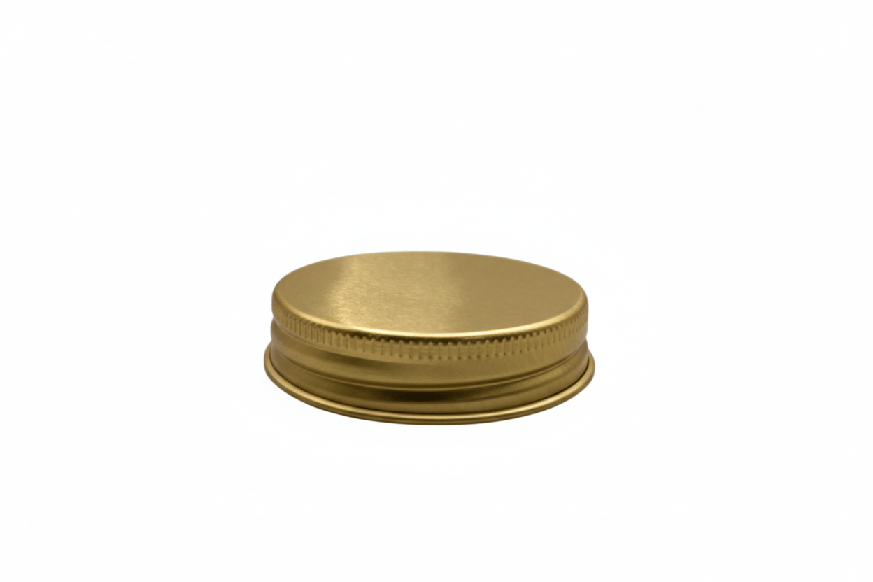 50ml Amber Glass Jar With Gold Aluminium Lid - Pack of 15