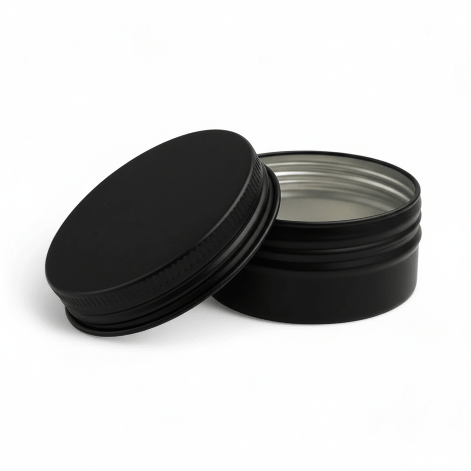 50ml Aluminium Matte Black Screw Cap Tin