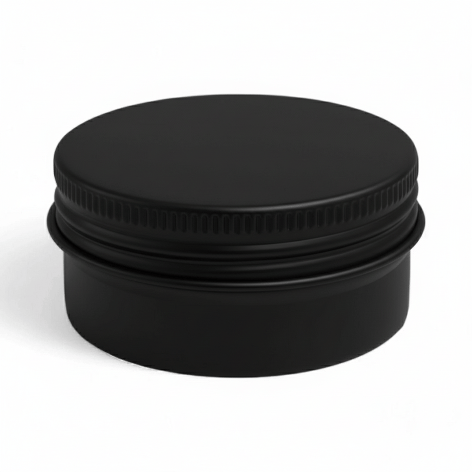 50ml Aluminium Matte Black Screw Cap Tin