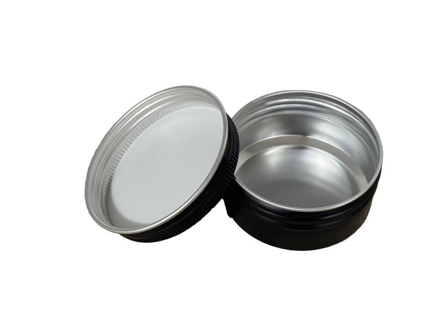 50ml Matte Black Aluminium Screw Lid Tin