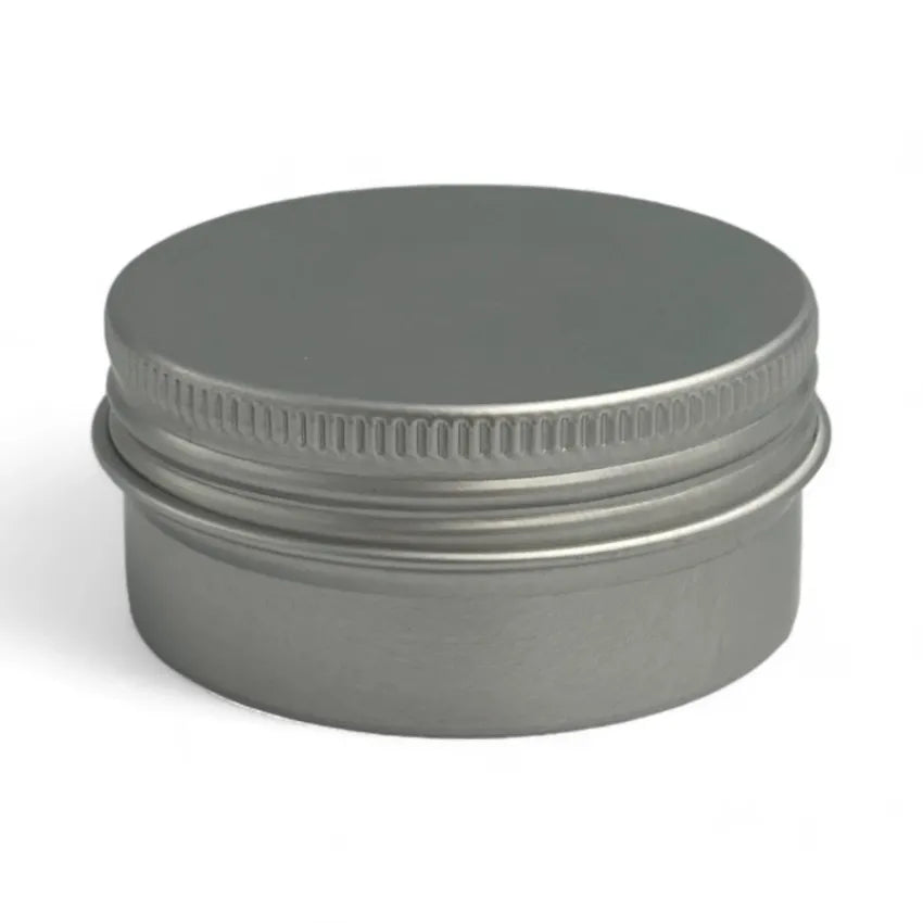 50ml Silver Aluminium Screw Lid Tin