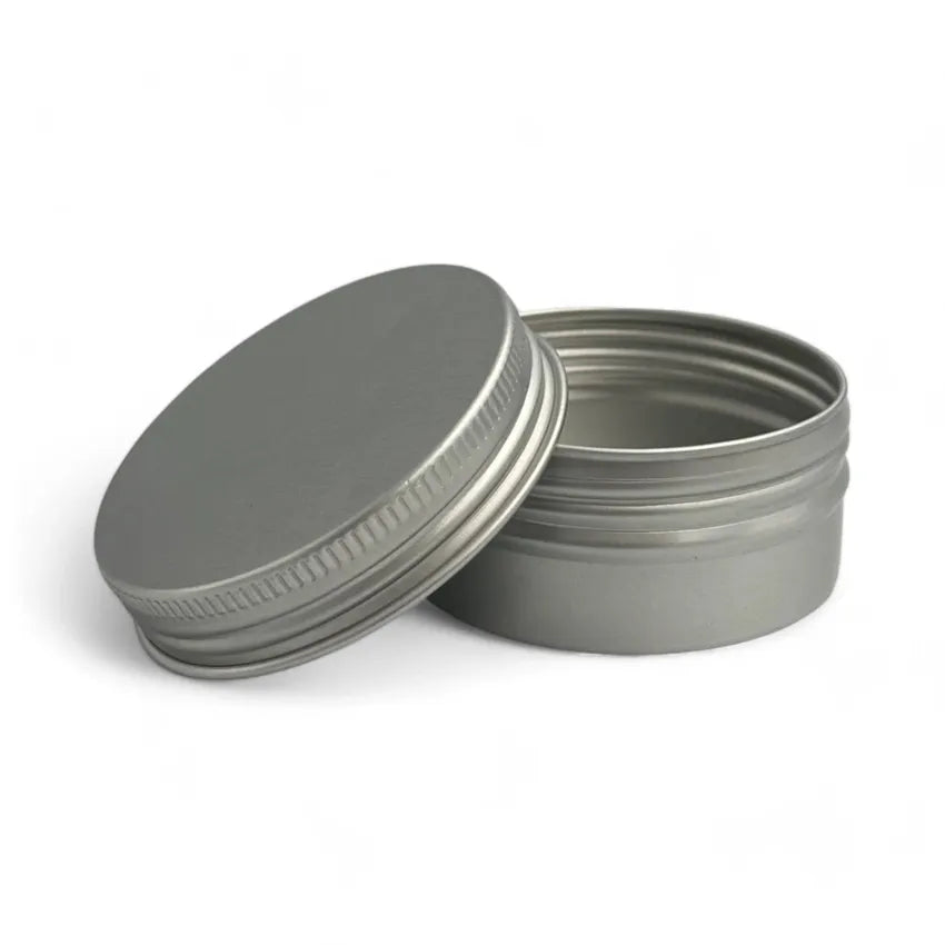 50ml Silver Aluminium Screw Lid Tin