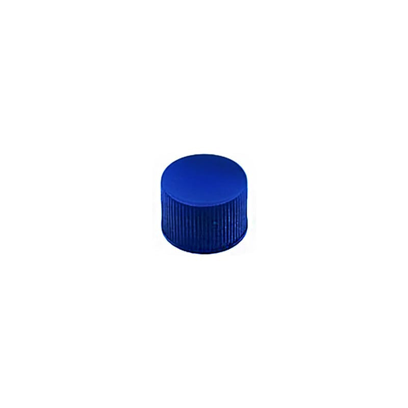50ml Amber Glass Dropper Bottle with Blue PP Wadded Cap DIN 18mm - Pack of 12