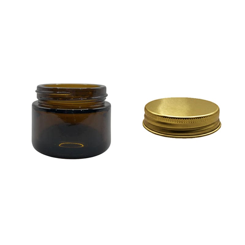 50ml Amber Glass Jar With Gold Aluminium Lid
