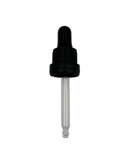 50ml Blue glass bottles + 50ml tamper evident pipette with black cap and black bulb