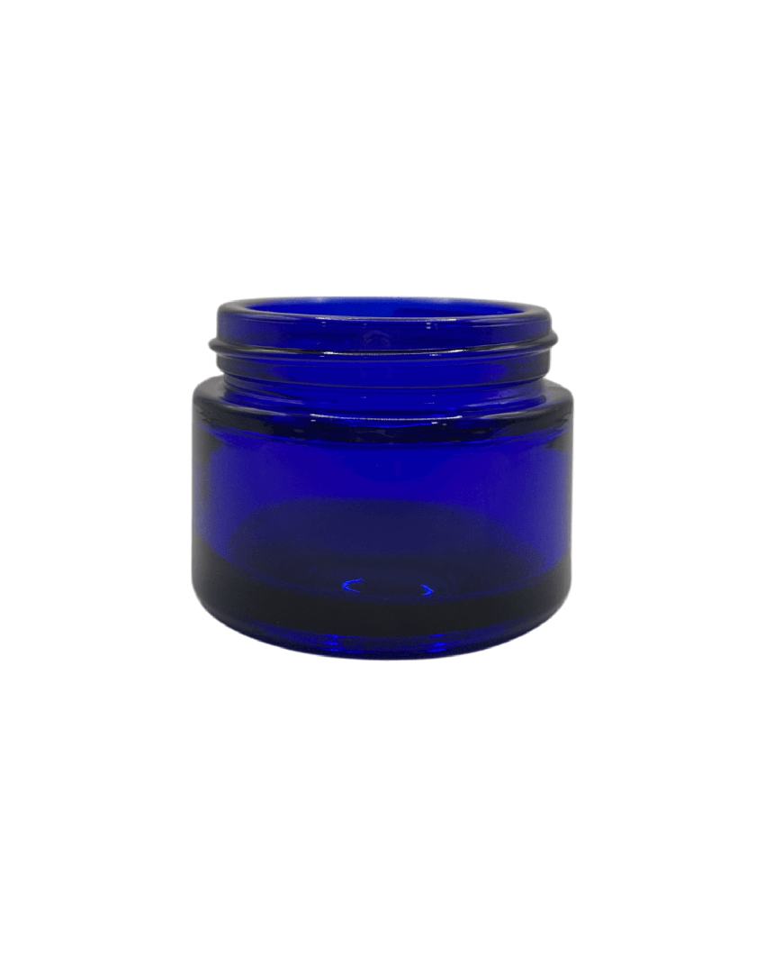 50ml Blue Glass Jar With Gold Aluminium Lid - Pack of 15