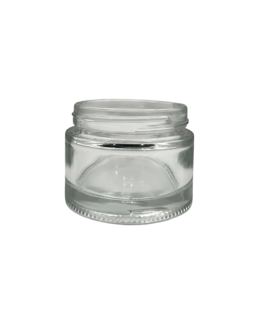 50ml Clear Glass Jar With Gold Aluminium Lid - Pack of 15