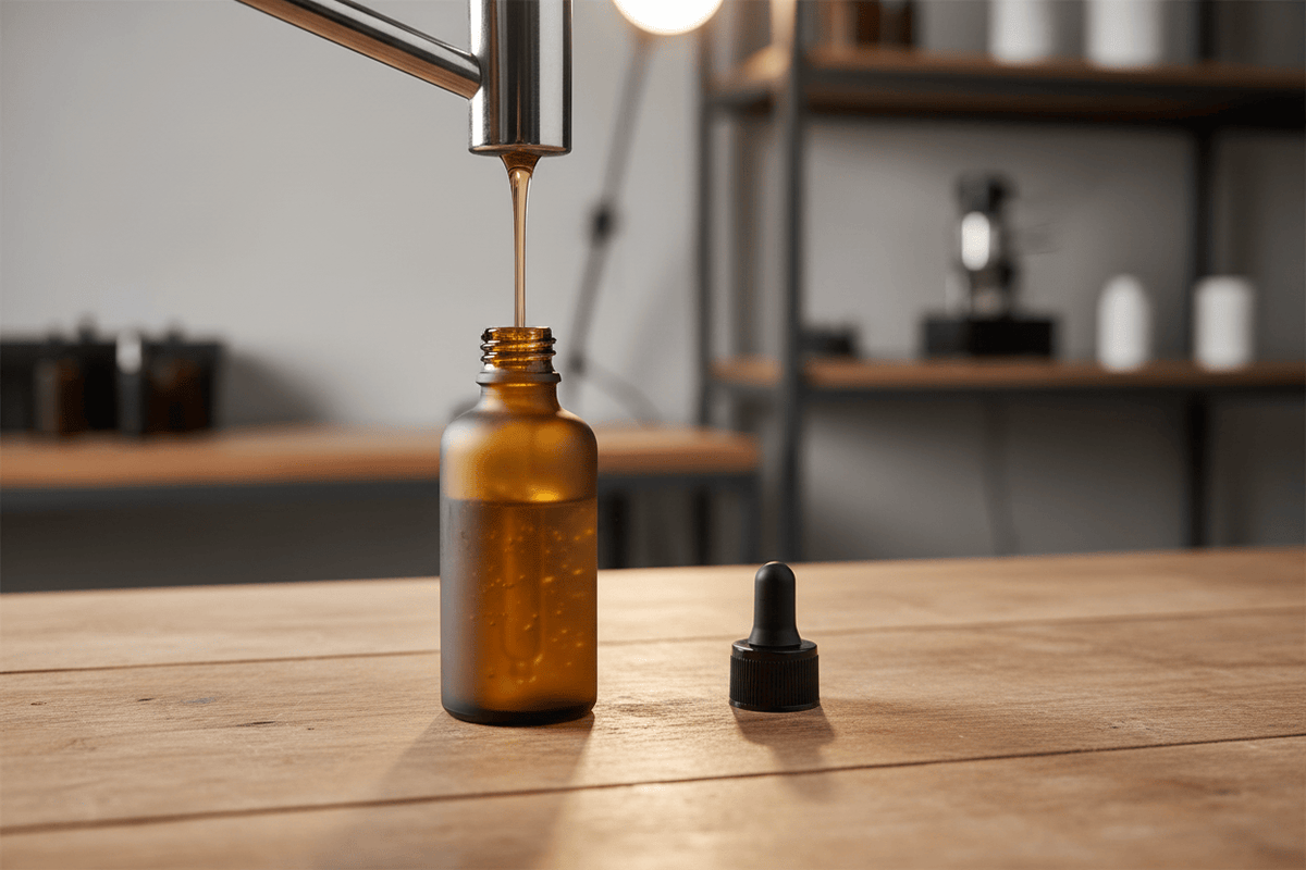 50ml Frosted Amber Glass Dropper Bottle DIN18 for Serums, Oils & Tinctures