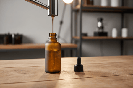 50ml Frosted Amber Glass Dropper Bottle DIN18 for Serums, Oils & Tinctures